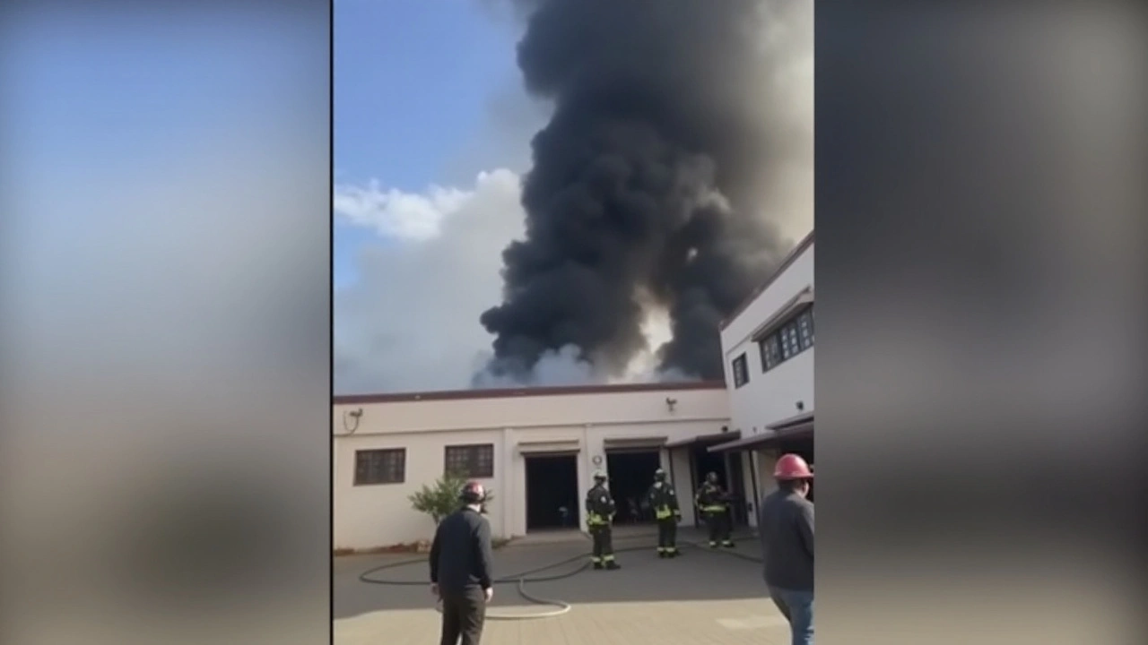 Devastador incendio arrasa fábrica de colchones en Independencia, santiago