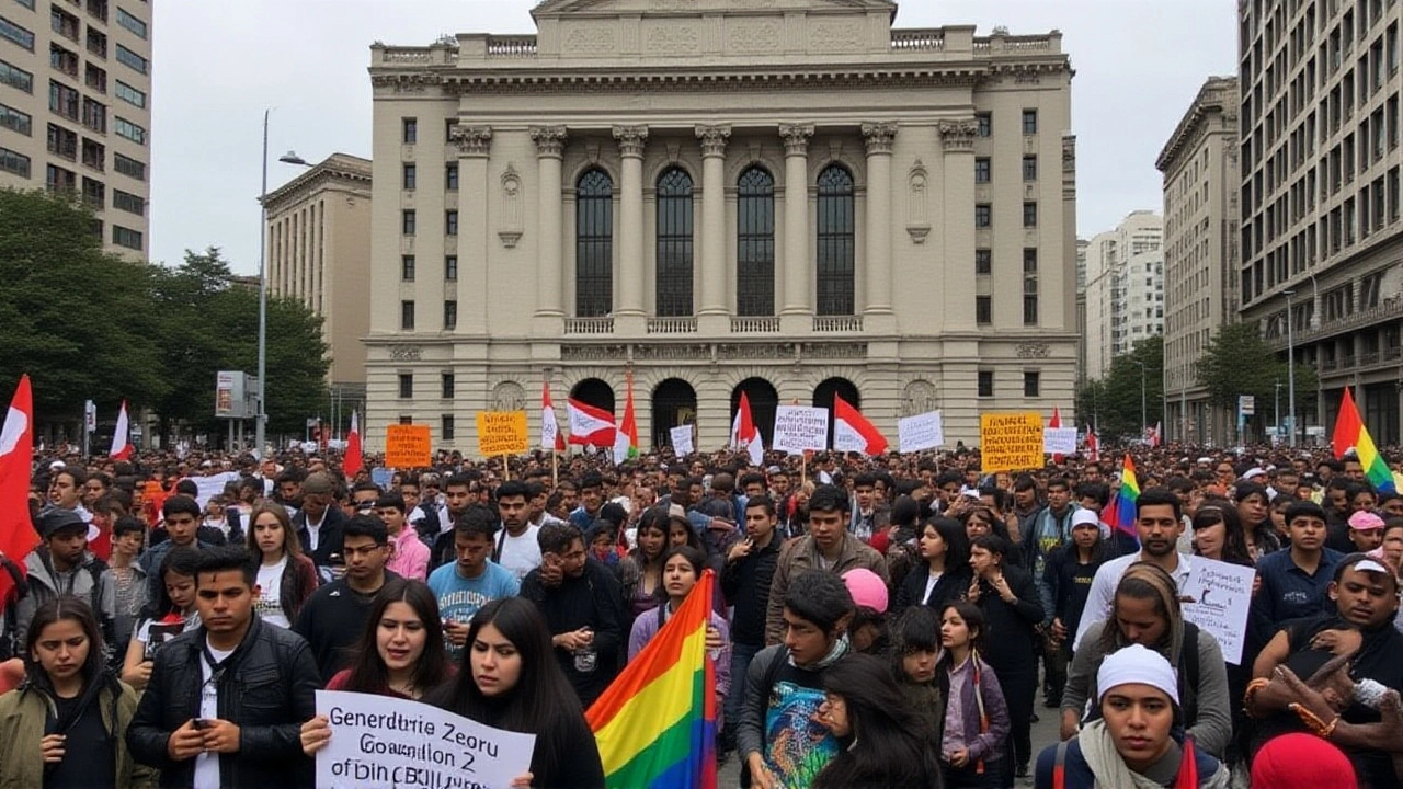 Generación Z protesta en Lima contra reforma de pensiones de Boluarte