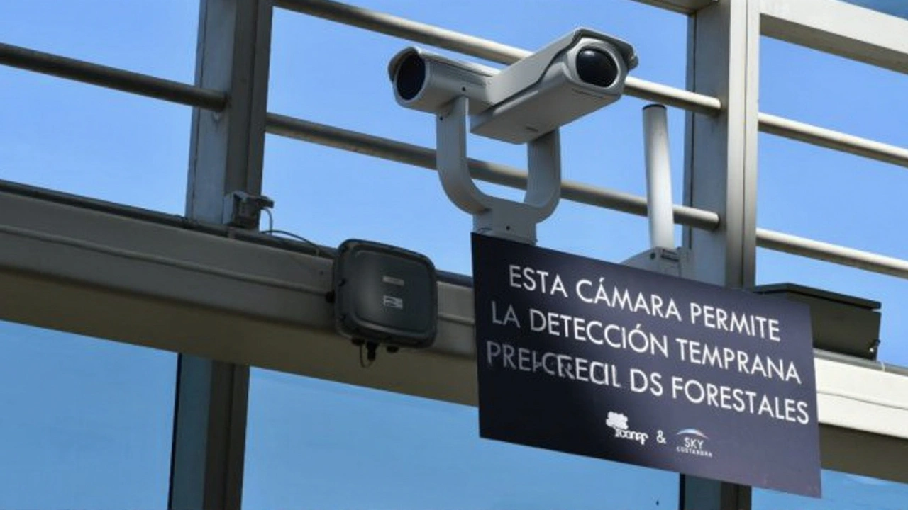 Instalan cámaras IA contra incendios en Sky Costanera, Santiago